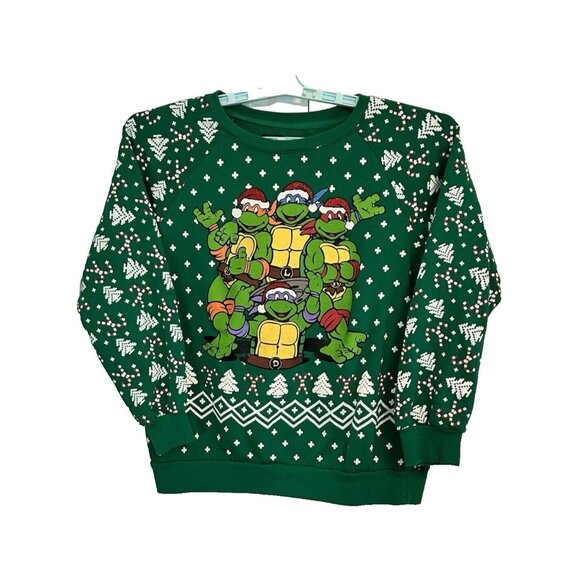 Nickelodeon Other - TMNT Christmas Children’s LG Nickelodeon Green Ugly Sweatshirt Youth Unisex